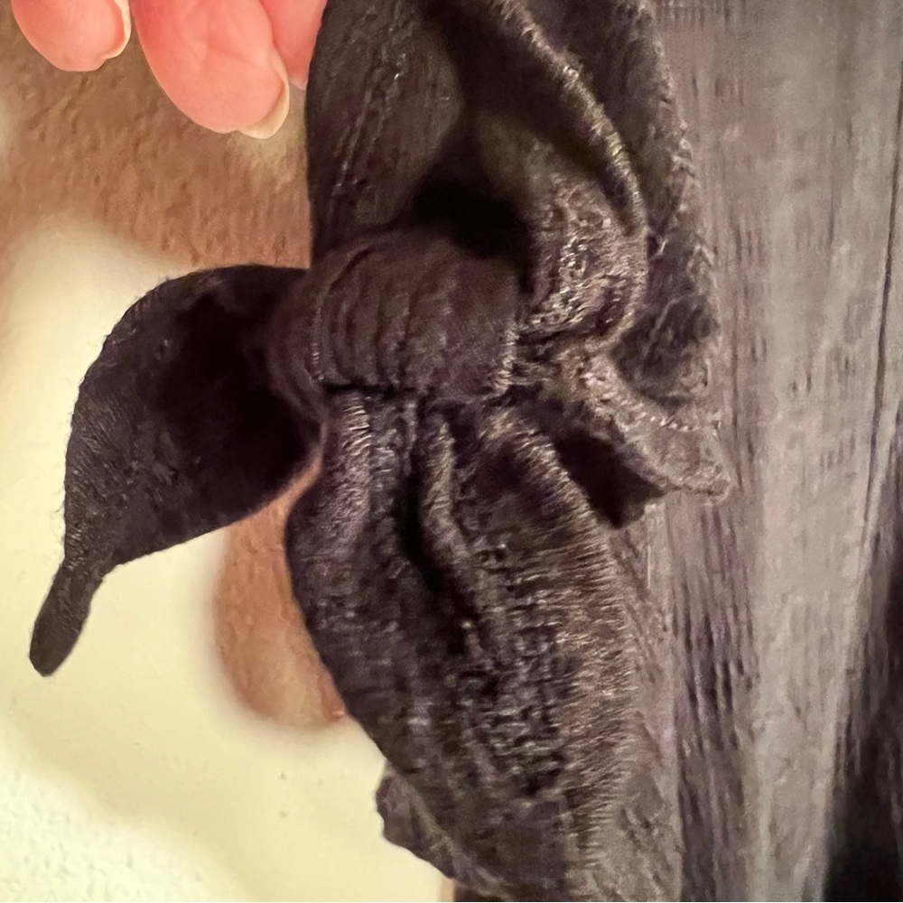 Max Studio Black Scoop Neck Tie Sleeve Blouse - Picture 5 of 6